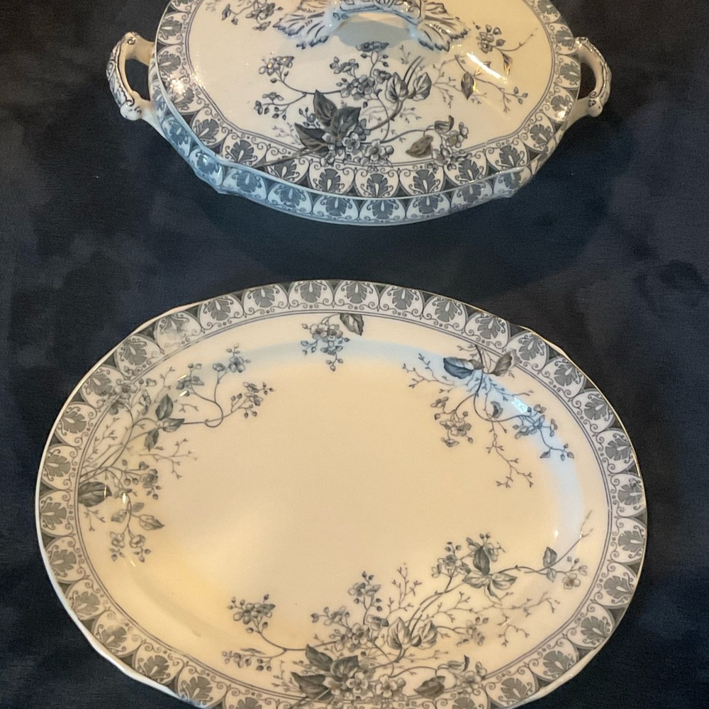 Elegant Floral Porcelain Serving Set